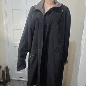 Gallery Black and Tan Trench Coat